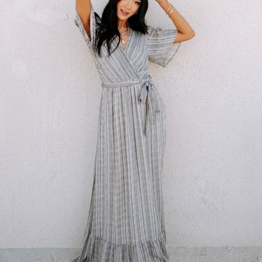 Bohme Ronan printed maxi dress *worn once* - Ivory/black, Large